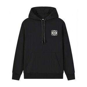 Loewe Black Hoodie with White Logo